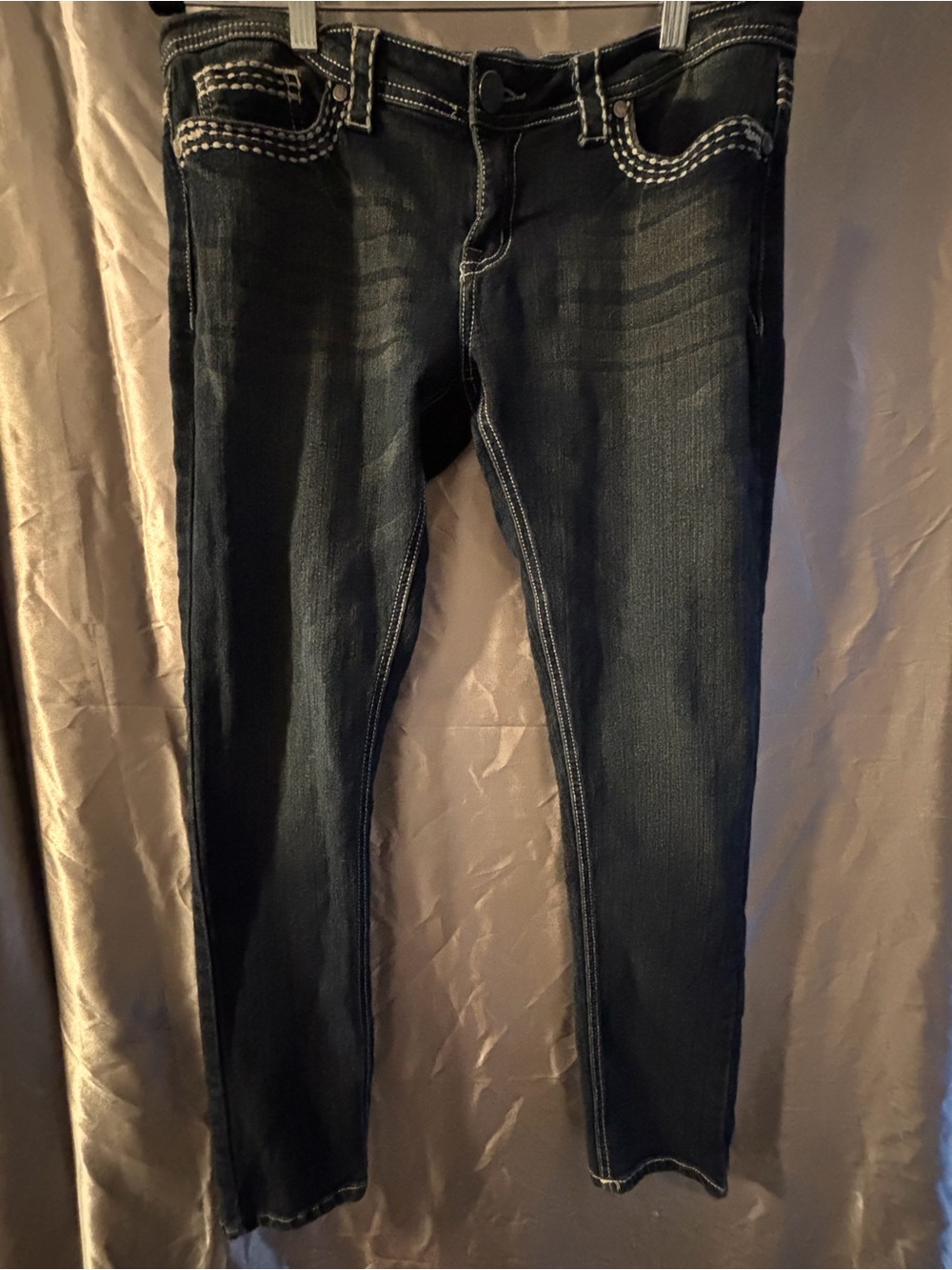 Y2K Islandia  Embellished Thick Stitch Jeans Size 11